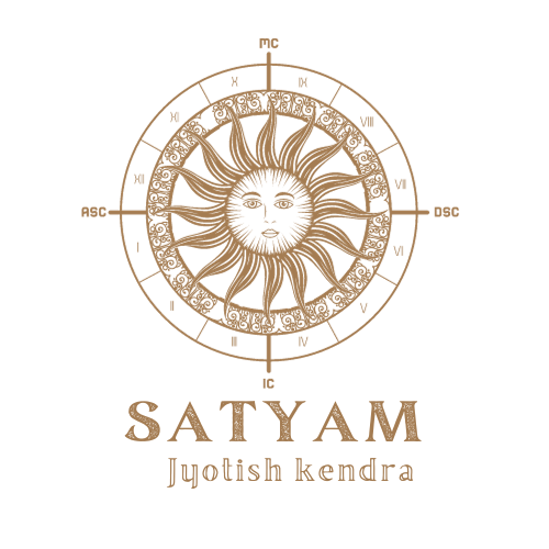 White and Gold Astrology Studio Logo (2) satyam jyotish kendra