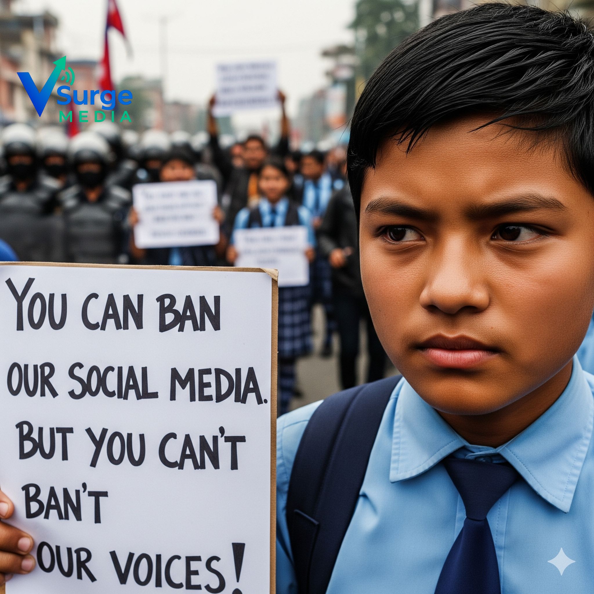 nepal protests social media ban