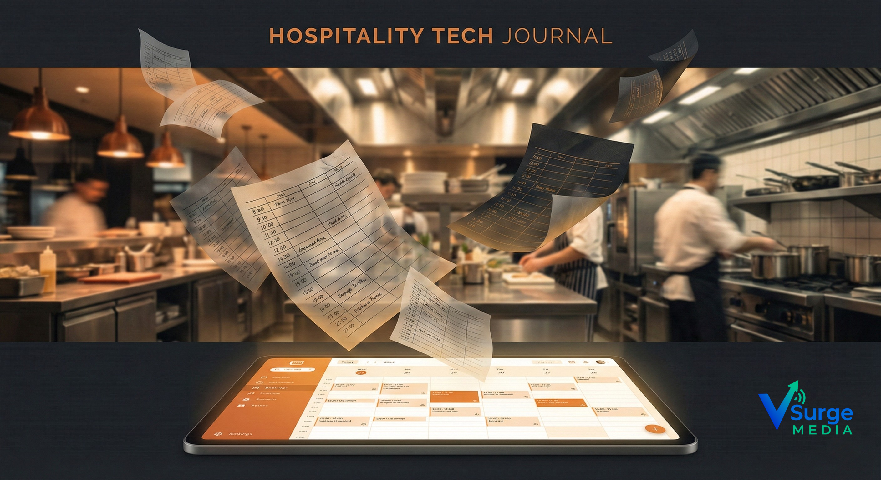 Employee scheduling software restaurants concept showing transition from paper to digital