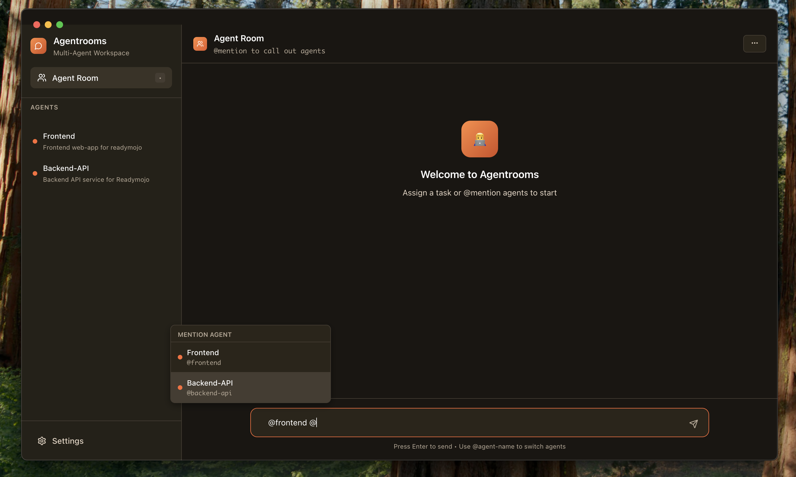 Multi-agent (Claude Cowork) workspace interface showing autonomous AI agents collaborating inside a shared file and task environment